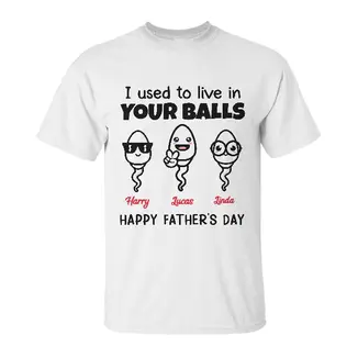 Custom I Used To Live In Your Balls | Custom Name | Gifts For Dad  | Personalized Fathers Day