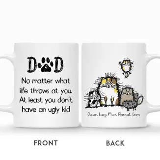 Custom No Matter What Cat Dad | Custom Name | Fathers Day Gifts | Personalized Cat Dad