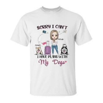 Custom Sorry I Can Not I Have Plans With My Dogs | Custom Name | Dog Moms Gifts | Personalized Dog Mom - Thegiftio UK