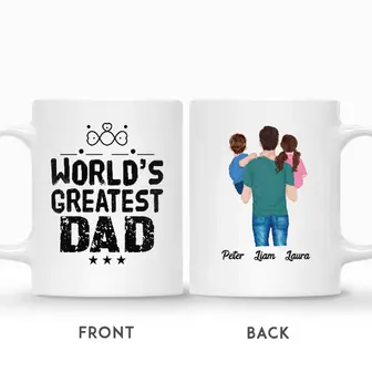 Custom Worlds Greatest Dad | Custom Name | Fathers Day Gifts | Personalized Fathers Day - Seseable
