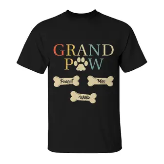Custom Grandpaw Retro | Custom Name | Dog Grandpaw Gifts | Personalized Dog Grandpaw - Thegiftio UK