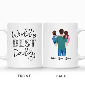Custom Worlds Best Daddy | Custom Name | Fathers Day Gifts | Personalized Fathers Day - Thegiftio UK