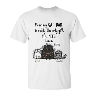 Custom Being My Cat Dad | Custom Name | Cat Dads Gifts | Personalized Cat Dads - Thegiftio UK