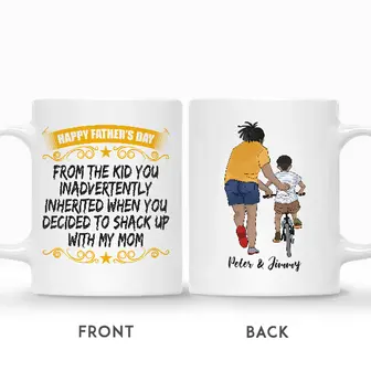 Custom Happy Fathers Day from the Kids You Inadvertently Inherited | Custom Name | Funny Dad Gift | Personalized Fathers Day - Seseable