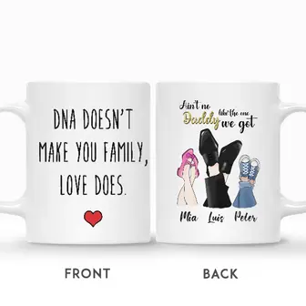 Custom DNA Do Not Make Us Family Stepdad | Custom Name | Bonus Dad Step Fathers Day Gift From Daughter Son | Personalized Stepdad - Seseable