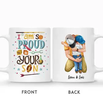 Custom I Am Proud To Be Your Son | Custom Name | Gifts For Fathers Day | Personalized Father And Son - Seseable
