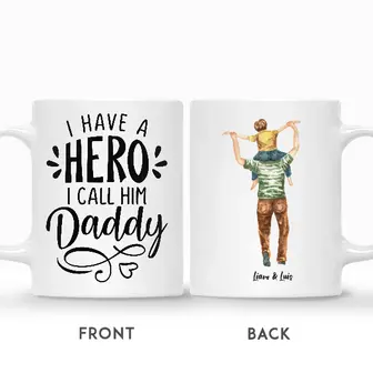 Custom I Have a Hero I call Him Dad | Custom Name | Gifts For Fathers Day | Personalized Fathers Day - Seseable