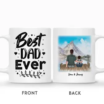 Custom Best Dad Ever | Custom Name | Gifts For Fathers Day | Personalized Father And Son - Seseable