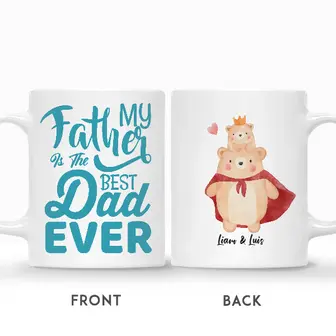 Custom Daddy bear My Dad is the Best Dad Ever | Custom Name | Gifts For Dad | Personalized Fathers Day - Seseable
