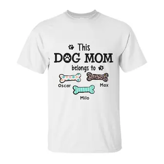 Custom Dog Mom Belongs To Dog Paws | Custom Name | Dog Moms Gifts | Personalized Dog Mom - Seseable