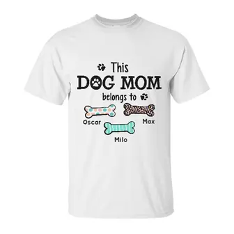 Custom Dog Mom Belongs To Dog Paws | Custom Name | Dog Moms Gifts | Personalized Dog Mom - Thegiftio UK