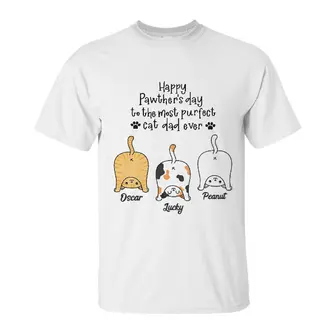 Custom Happy Pawthers Day | Custom Name | Funny Cat Dads Gifts | Personalized Cat Dad - Thegiftio