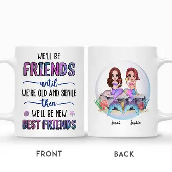 Custom Doll Mermaid Besties Friends Until Old | Custom Name | Birthday Gifts For Friends | Personalized Best Friend - Thegiftio