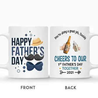 Custom You Are Doing A Great Job Daddy Cheers To Our First Fathers Day | Custom Name | New Dad Gifts | Personalized New Dad - Seseable