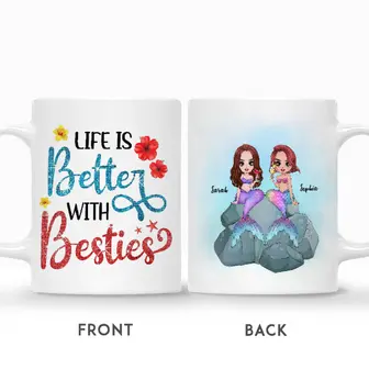 Custom Summer Doll Mermaid Life Is Better With Besties | Custom Name | Gifts For Friend | Personalized Best Friend - Seseable