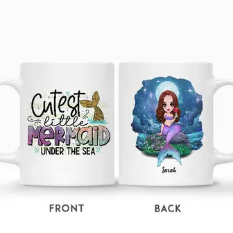 Custom Mermaid Doll Cutest Little Mermaid Under The Sea | Custom Name | Birthday Gifts For Mermaid Lover | Personalized Mermaid - Thegiftio UK