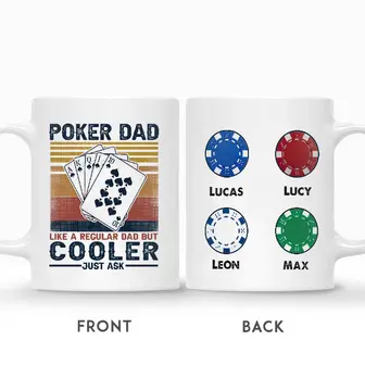 Custom Poker Dad Like A Regular Dad But Cooler | Custom Name | Fathers Day Gifts | Personalized Fathers Day - Seseable