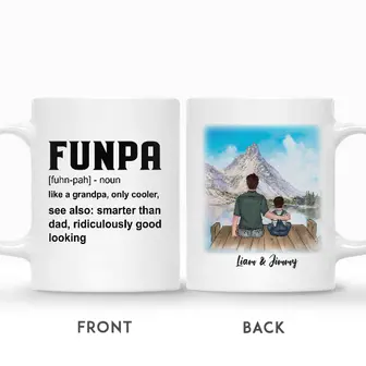 Custom Name FUNPA Grandpa Papa Grandfather Funny Definition - Thegiftio UK