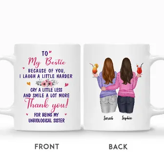 Custom To My Bestie I Laugh A Little Louder Because Of You | Custom Name | Birthday Gifts For Friends | Personalized Best Friend - Thegiftio UK