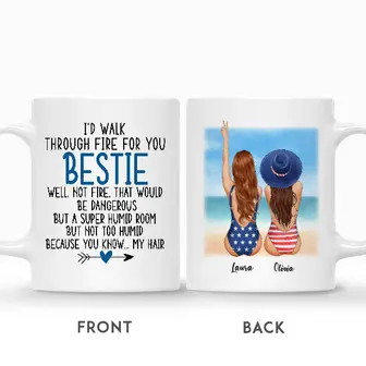 Custom Summer Walk Through Fire Sisters Besties | Custom Name | Birthday Gifts For Friends | Personalized Best Friend - Seseable