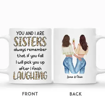 Custom You And I Are Sisters | Custom Name | Birthday Gift for Bestie | Personalized Best Friend - Thegiftio UK