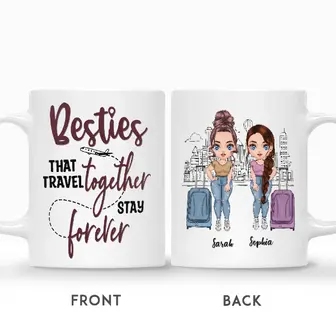 Custom Bestie That Travel Together Stay Together | Custom Name | Travel Best Friends Gifts | Personalized Best Friend - Thegiftio UK