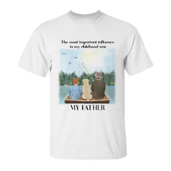 Custom The Most Important Influence In My Childhood Was My Father | Custom Name | Fathers Day Gifts | Fishing | Personalized Father And Son - Seseable