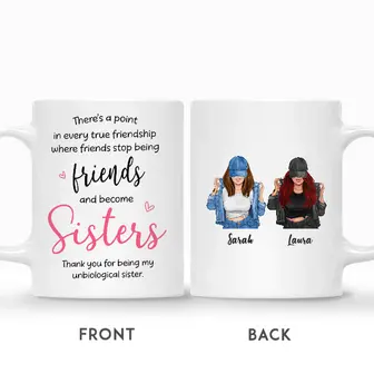 Custom Thank You For Being My Biological Sister | Custom Name | Birthday Gift Idea For Friends | Personalized Best Friend - Seseable