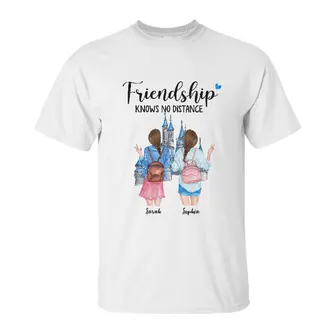 Custom Friendship Knows No Distance | Custom Name | Birthday Gifts For Besties | Personalized Best Friend - Seseable