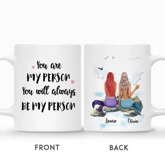 Custom You Are My Person You Will Always Be My Person Mermaid Besties | Custom Name | Birthday Gifts For Friends | Personalized Best Friend - Seseable