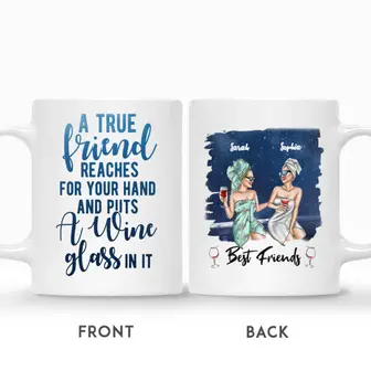Custom A True Friend Reaches For Your Hand And Touches Your Heart Friendship | Custom Name | Gift for Friends | Personalized Best Friend - Thegiftio UK