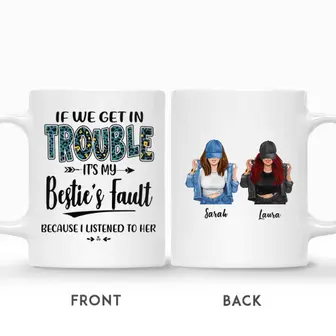 Custom Besties Get In Trouble | Custom Name | Birthday Gifts For Friends | Personalized Best Friend | Seseable UK