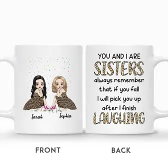 Custom You And I Are Sisters Leopard | Custom Name | Birthday Gift for Bestie | Personalized Best Friend | Seseable UK