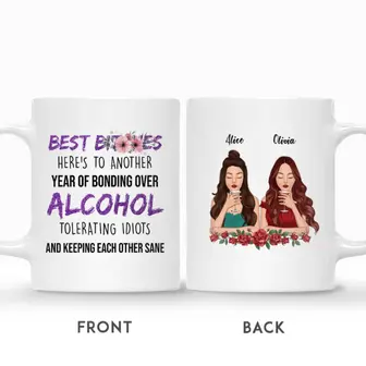 Custom Pretty Sexy Girls Best Bitches Alcohol Purple | Custom Name | Birthday Gift for Bestie | Personalized Best Friend - Seseable