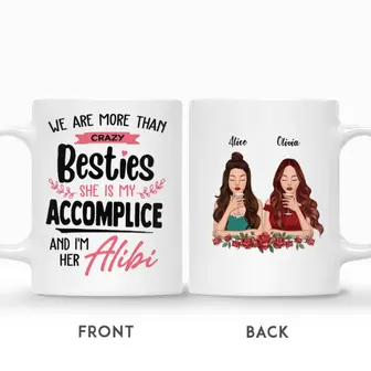 Custom We Are More Than Crazy Besties | Custom Name | Birthday Gifts For Friend Sister | Personalized Best Friend - Seseable