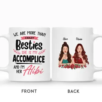 Custom We Are More Than Crazy Besties | Custom Name | Birthday Gifts For Friend Sister | Personalized Best Friend | Seseable UK