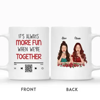 Custom It Is Always More Fun When We Are Together Scan To Listen | Custom Name | Birthday Gifts For Besties | Personalized Best Friend | Seseable UK