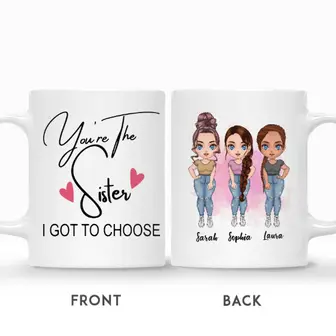 Custom You Are the Sister I Got to Choose | Custom Name | Birthday Gifts For Besties | Personalized Best Friend - Thegiftio UK