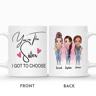 Custom You Are the Sister I Got to Choose | Custom Name | Birthday Gifts For Besties | Personalized Best Friend | Seseable UK