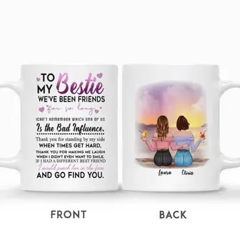 Custom Sitting Back Besties To My Bestie We Have Been Friend For So Long | Custom Name | Birthday Gifts For Friends | Personalized Best Friend | Seseable UK