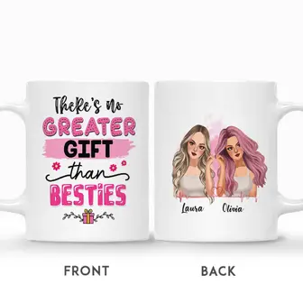 Custom Pretty Girl There is No Greater Gift Than Besties | Custom Name | Birthday Gifts For Besties Friends Sister | Personalized Best Friend - Seseable