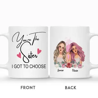 Custom Pretty Girl You Are The Sister I Got To Choose Pink | Custom Name | Birthday Gifts For Besties | Personalized Best Friend | Seseable UK