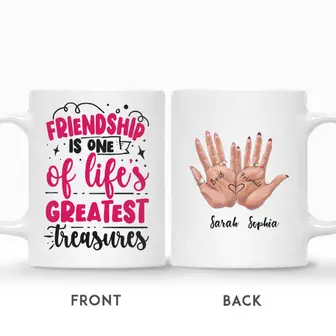 Custom Friendship Is One Of Lifes Greatest Treasures | Custom Name | Birthday Gifts For Besties | Personalized Best Friend - Thegiftio UK
