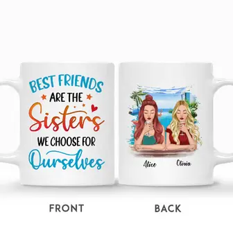 Custom Pretty Girl Best Friend Are The Sisters We Choose Summer | Custom Name | Birthday Gifts For Besties Friends Sister | Personalized Best Friend - Thegiftio UK