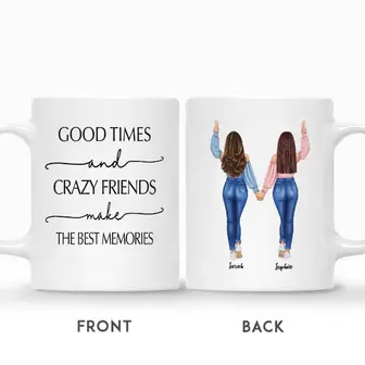 Custom Jeans Best Friend Good Times And Crazy Friends Make The Best Memories | Custom Name | Birthday Gifts For Friends | Personalized Best Friend - Seseable
