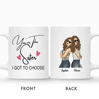 Custom Name You Are The Sisters I Got To Choose Birthday Gifts For Bestie Personalized Best Friend - Seseable