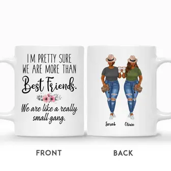 Custom Name Curvy Girls I Am Pretty Sure We Are More Than Best Friends Gift For Friends Sisters Besties Personalized Best Friend - Thegiftio UK