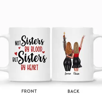 Custom Name Party Girls Not Sisters By Blood But Sisters By Heart Gift For Friends Sisters Besties Personalized Best Friend | Seseable UK