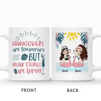 Custom Name Pool Girls Hangovers Are Temporary Gift For Besties Personalized Best Friend | Seseable UK