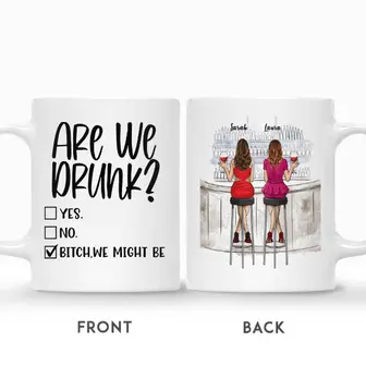 Custom Name Drink Team Are We Drunk Bitch Funny Gift For Friends Sisters Besties Personalized Best Friend - Seseable
